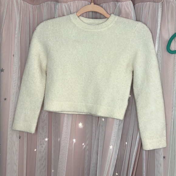 JOOSTRICAT OFF WHITE/CREAM CROPPED SLEEVED CROPPED SWEATER🍦 - Picture 3 of 7